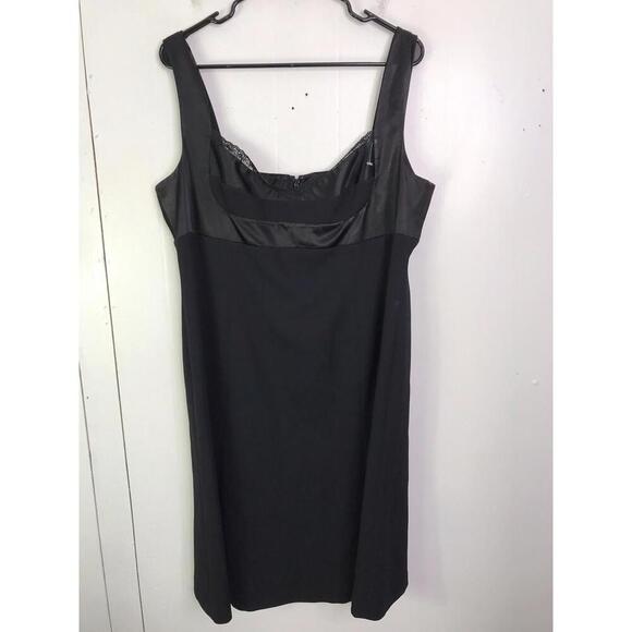 Bloomingdales Dress Womens 16 Babydoll Y2K 90s Formal Mini Retro Pin Up Black - Picture 1 of 7